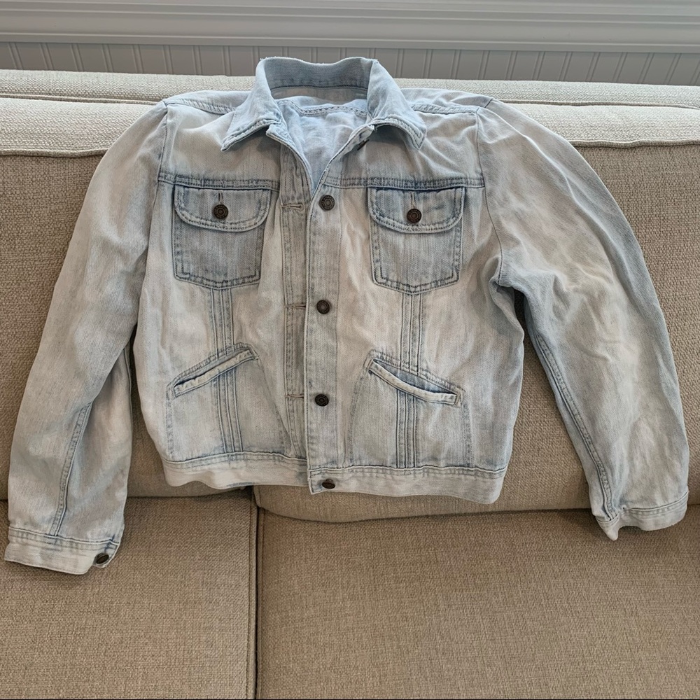 Gap distressed denim jacket